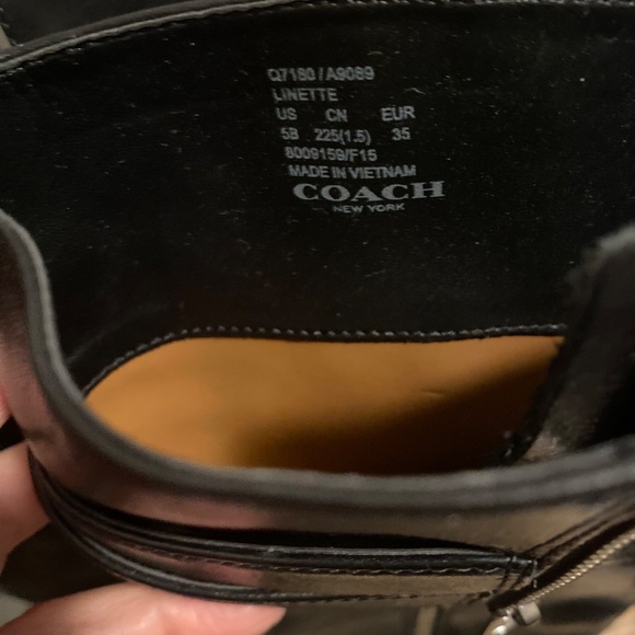 Coach Black Riding Boot Brand New never Worn size 5 - Picture 3 of 5